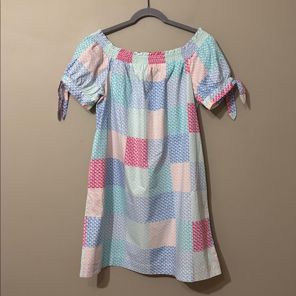 NWT- Vineyard Vines for Target Whale Patchwork Print Dress, multi color, XL - Picture 2 of 10